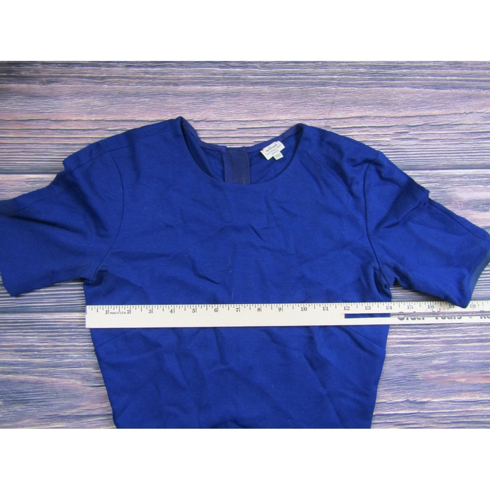 Wilfred Womens Size XS Blue Short Sleeve Sheath Dress Crewneck - Picture 3 of 5